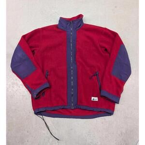Vintage Mountain Equipment Co-op Red Purple Fleece Sweater